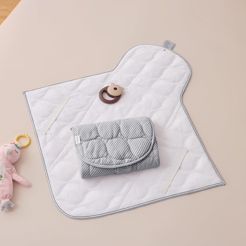 U-tex Baby Portable Changing Pad, Waterproof & Wipeable Diaper Changing Mat with Carrying Bag, Foldable Changing Mat for Travel, Newborn Shower Gifts - Image 1